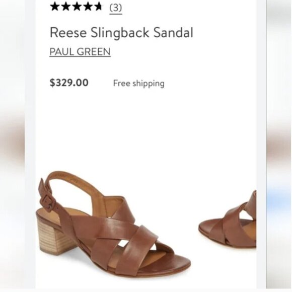 Paul Green Brown Reese Slingback Strappy Sandals - 3.5UK / 6US - Picture 10 of 11